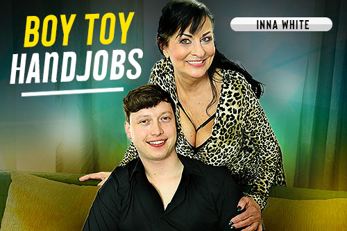 Granny Inna White’s boy toy Handjob